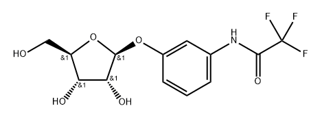 Acetamide, 2,2,2-trifluoro-N-3-(.beta.-D-ribofuranosyloxy)phenyl- 结构式
