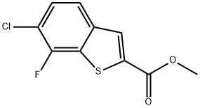 Benzo[b]thiophene-2-carboxylic acid, 6-chloro-7-fluoro-, methyl ester 结构式