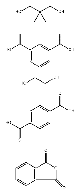 1,3-Benzenedicarboxylic acid, polymer with 1,4-benzenedicarboxylic acid, 2,2-dimethyl-1,3-propanediol, 1,2-ethanediol and 1,3-isobenzofurandione 结构式