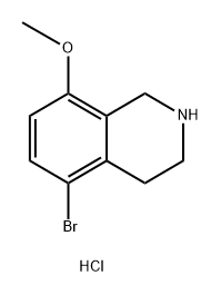 5-溴-8-甲氧基-1,2,3,4-四氢异喹啉盐酸盐 结构式