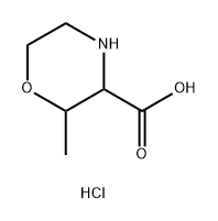 2-甲基吗啉-3-羧酸盐酸盐 结构式