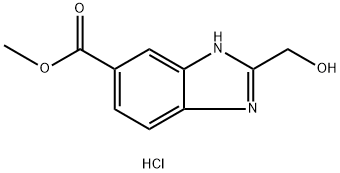 2-(羟甲基)-1H-苯并[D]咪唑-6-羧酸盐甲酯盐酸盐 结构式