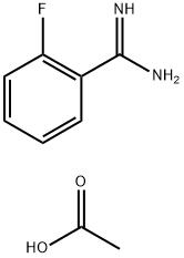 2-fluorobenzene-1-carboximidamide, acetic acid 结构式