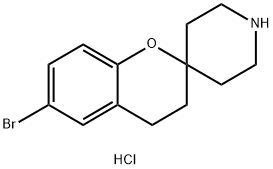 6-溴吡咯[铬烷-2,4'-哌啶]盐酸盐 结构式