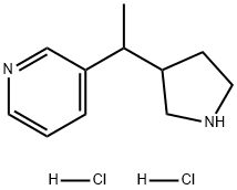 Pyridine, 3-[1-(3-pyrrolidinyl)ethyl]-, hydrochloride (1:2) 结构式