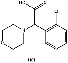 2-(2-Chlorophenyl)-2-morpholinoacetic acid hydrochloride 结构式