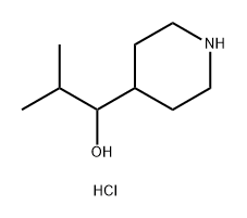 2-METHYL-1-(PIPERIDIN-4-YL)PROPAN-1-OL HYDROCHLORIDE 结构式