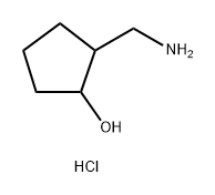 Cyclopentanol, 2-(aminomethyl)-, hydrochloride (1:1) 结构式