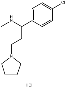 1-(4-氯苯基)-N-甲基-3-(吡咯烷-1-基)丙-1-胺盐酸盐 结构式