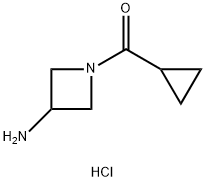 (3-Amino-azetidin-1-yl)-cyclopropyl-methanone, hydrochloride (1:1) 结构式