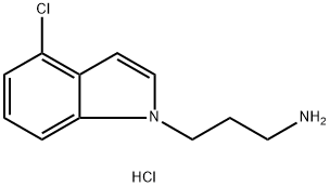 3-(4-Chloro-1H-indol-1-yl)propan-1-amine hydrochloride 结构式