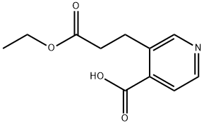 3-(2-Ethoxycarbonyl-ethyl)-isonicotinic acid 结构式