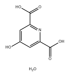 4-羟基吡啶-2,6-二甲酸一水合物 结构式