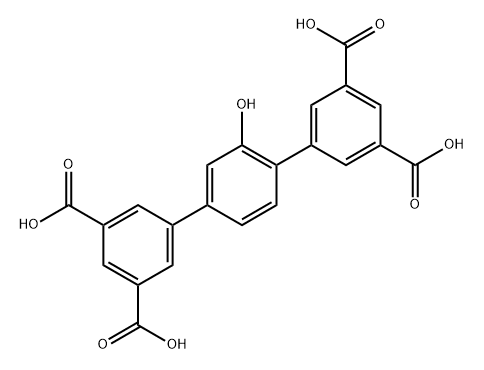 2'-'羟基-[1,'1':4','1'-'三苯基]-'3,'3','5','5'-'四羧酸 结构式