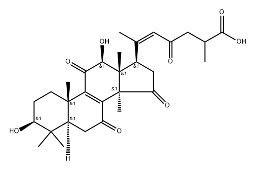 灵芝烯酸C2 结构式