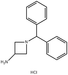 1-二苯甲基氮杂环丁烷-3-胺盐酸盐 结构式