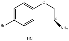 (S)-5-溴-2,3-二氢苯并呋喃-3-胺盐酸盐 结构式