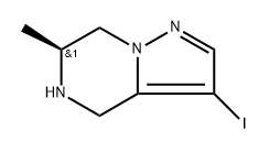 (S)-3-碘-6-甲基-4,5,6,7-四氢吡唑并[1,5-A]吡嗪 结构式