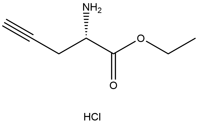ethyl (S)-2-aminopent-4-ynoate hydrochloride 结构式