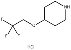 Piperidine, 4-(2,2,2-trifluoroethoxy)-, hydrochloride (1:1) 结构式