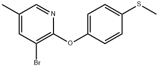 3-Bromo-5-methyl-2-[4-(methylthio)phenoxy]pyridine 结构式