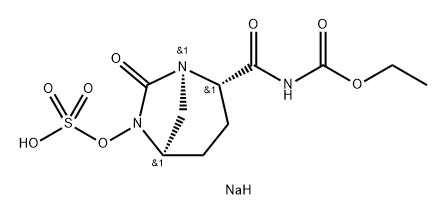 SULFURIC ACID, MONO[(1R,2S,5R)-2-[[(ETHOXYC ARBONYL)AMINO]CARBONYL]-7-OXO-1,6-DIAZAB ICYCLO[3.2.1]OC 结构式