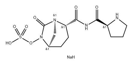 SULFURIC ACID, MONO[(1R,2S,5R)-7-OXO-2-[[[(2S)- 2-PYRROLIDINYLCARBONYL]AMINO]CARBONYL]-1,6- DIAZABIC 结构式