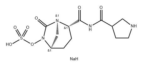 SULFURIC ACID, MONO[(1R,2S,5R)-7-OXO-2-[[(3- PYRROLIDINYLCARBONYL)AMINO]CARBONYL]-1,6- DIAZABICYCLO[ 结构式