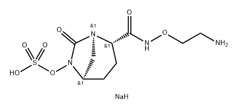 SULFURIC ACID, MONO[(1R,2S,5R)-2-[[(2-AMINOE THOXY)AMINO]CARBONYL]-7-OXO-1,6-DIAZABICYCLO [3.2.1]OCT 结构式