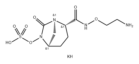 SULFURIC ACID, MONO[(1R,2S,5R)-2-[[(2-AMINOE THOXY)AMINO]CARBONYL]-7-OXO-1,6-DIAZABICYCLO [3.2.1]OCT 结构式