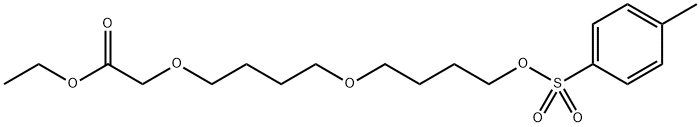 2-(4-(4-(甲苯磺酰氧基)丁氧基)丁氧基)乙酸乙酯 结构式