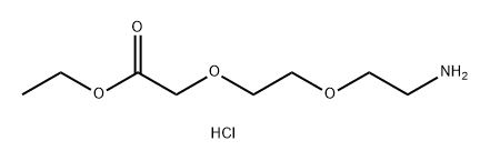Acetic acid, 2-[2-(2-aminoethoxy)ethoxy]-, ethyl ester, hydrochloride (1:1) 结构式