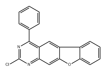 2-Chloro-4-phenylbenzofuro[3,2-g]quinazoline 结构式