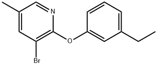 3-Bromo-2-(3-ethylphenoxy)-5-methylpyridine 结构式