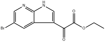 (5-Bromo-1H-pyrrolo[2,3-b]pyridin-3-yl)-oxo-acetic acid ethyl ester 结构式