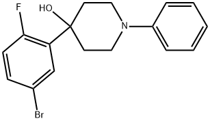 4-(5-Bromo-2-fluorophenyl)-1-phenyl-4-piperidinol 结构式
