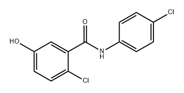 2-chloro-N-(4-chlorophenyl)-5-hydroxybenzamide 结构式
