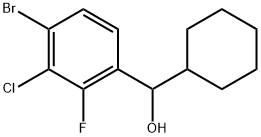 4-Bromo-3-chloro-α-cyclohexyl-2-fluorobenzenemethanol 结构式