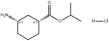 Cyclohexanecarboxylic acid, 3-amino-, 1-methylethyl ester, hydrochloride (1:1), (1R,3S)-rel- 结构式