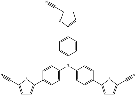 5,5',5''-(次氮基三(苯-4,1-二基)三(噻吩-2-甲腈) 结构式