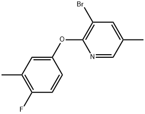 3-Bromo-2-(4-fluoro-3-methylphenoxy)-5-methylpyridine 结构式