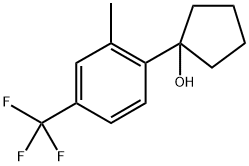 1-(2-methyl-4-(trifluoromethyl)phenyl)cyclopentanol 结构式