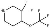 Piperidine, 3,3-difluoro-4-(trifluoromethoxy)- 结构式