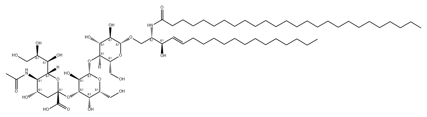 Neu5Aca2,6Galb1,4Glc Ceramide 结构式