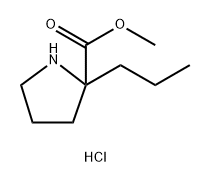 2-丙基吡咯烷-2-羧酸甲酯盐酸盐 结构式