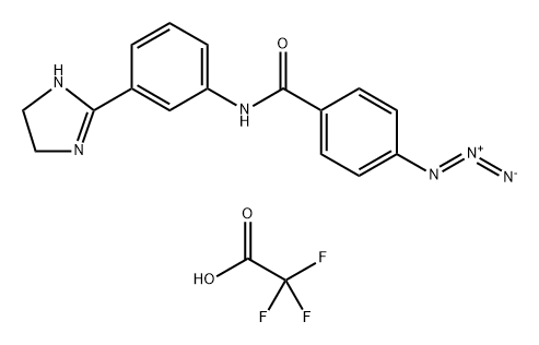 N-(3-(4,5-二氢-1H-咪唑-2-基)苯基)-4-乙炔基苯甲酰胺 2,2,2-三氟乙酸盐 结构式