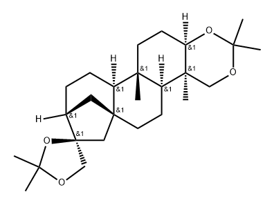 Kaurane-3α,16,17,18-tetrol, cyclic 3,18:16,17-diacetal with acetone, (-)- (8CI) 结构式