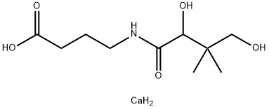 Butyric acid, 4-(2,4-dihydroxy-3,3-dimethylbutyramido)-, calcium salt (2:1) (8CI) 结构式