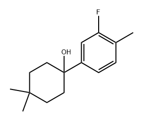 1-(3-fluoro-4-methylphenyl)-4,4-dimethylcyclohexanol 结构式