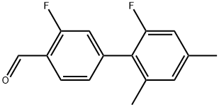 2',3-Difluoro-4',6'-dimethyl[1,1'-biphenyl]-4-carboxaldehyde 结构式